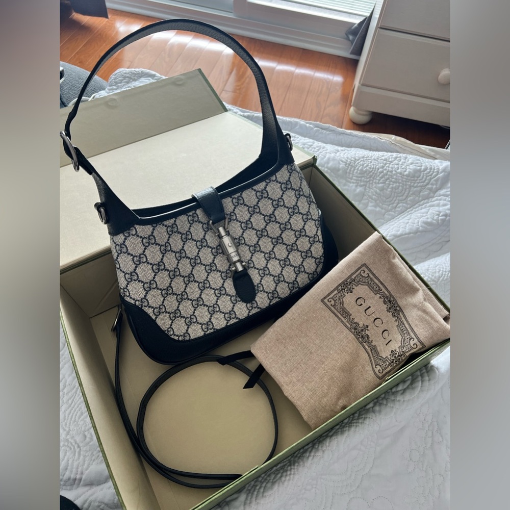 GUCCI JACKIE 1961 LEATHER SHOULDER CROSSBODY BAG